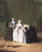 Pietro Longhi A Nobleman Kissing a Lady-s Hand china oil painting reproduction